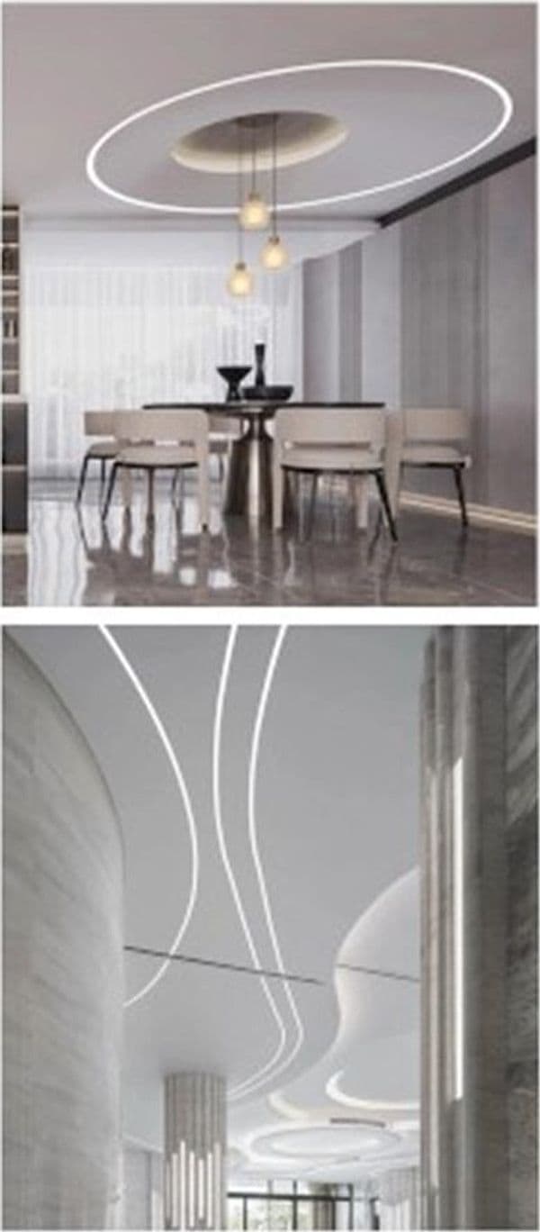 5PZ PROFILO IN ALLUMINIO FLESSIBILE CURVABILE AD INCASSO 1,5MT PER STRIP LED AL-35-S - 8