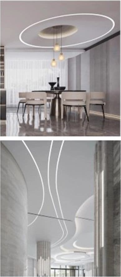 5PZ PROFILO IN ALLUMINIO FLESSIBILE CURVABILE AD INCASSO 1,5MT PER STRIP LED AL-35-S - 8