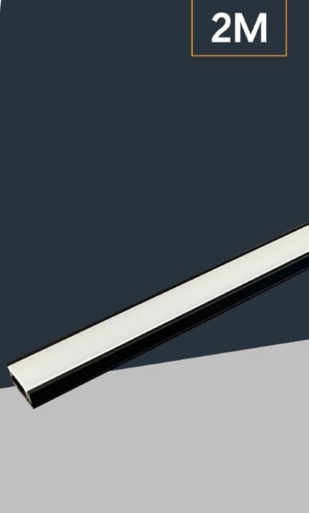 10PZ PROFILO IN ALLUMINIO PER SOFFITTO CON COPERTURA BIANCA OPACA 2MT STRISCIA LED AL03 - 3