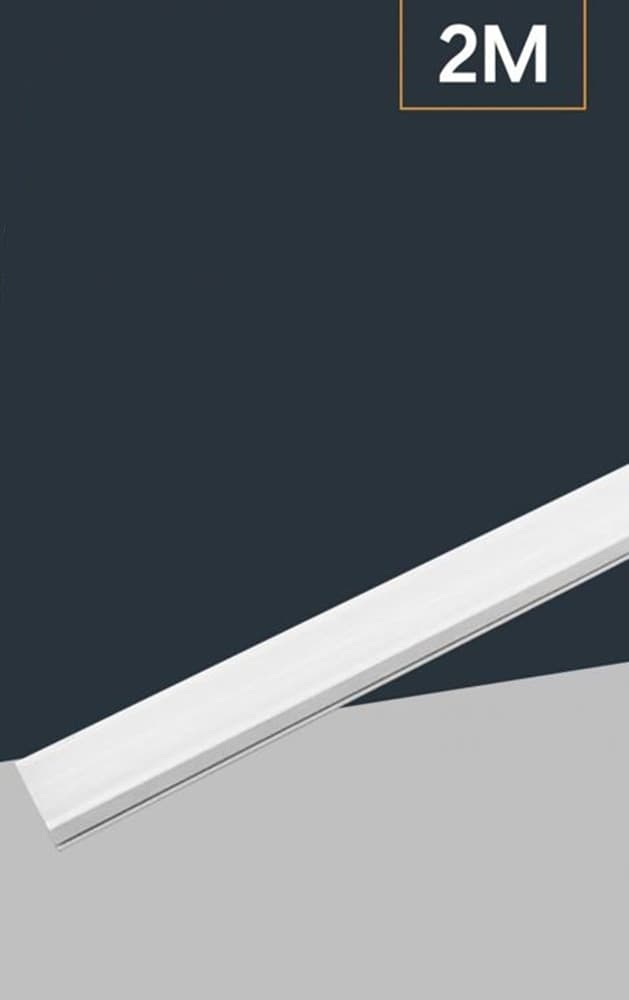 10PZ PROFILO IN ALLUMINIO PER SOFFITTO CON COPERTURA BIANCA OPACA 2MT STRISCIA LED AL03 - 5