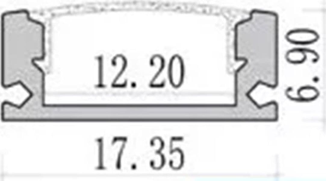 10PZ PROFILO IN ALLUMINIO PER SOFFITTO CON COPERTURA BIANCA OPACA 2MT STRISCIA LED AL03 - 6