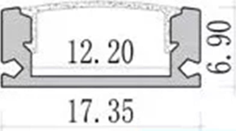 10PZ PROFILO IN ALLUMINIO PER SOFFITTO CON COPERTURA BIANCA OPACA 2MT STRISCIA LED AL03 - 6
