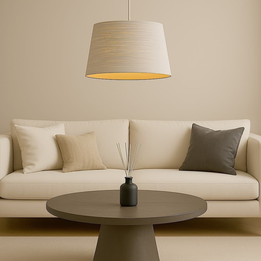 LAMPADARIO MINIMAL A SOSPENSIONE IN METALLO OPACO CON INTERNO RAMATO ATTACCO E27 IP20 A73 - 7