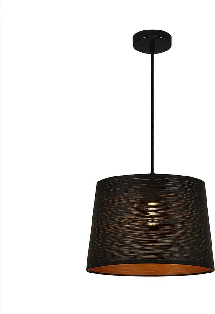 LAMPADARIO MINIMAL A SOSPENSIONE IN METALLO OPACO CON INTERNO RAMATO ATTACCO E27 IP20 A73 - 8