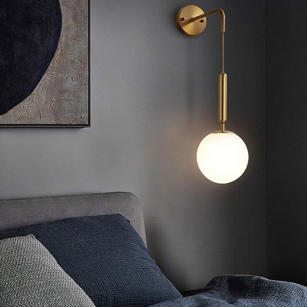 APPLIQUE LAMPADA A PARETE PENDENTE STILE CONTEMPORANEO CON ATTACCO G9 BRONZO INTERNO AQ56 - 5