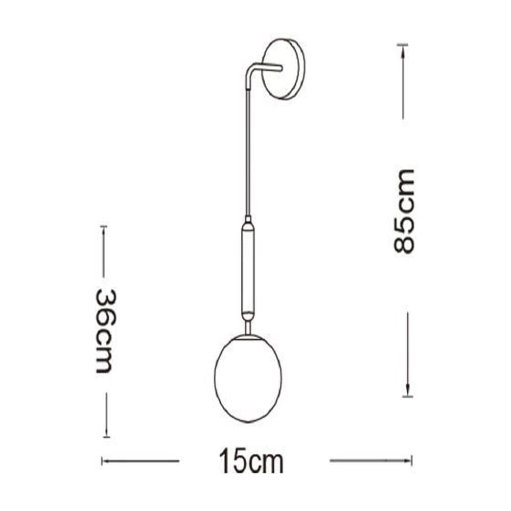 APPLIQUE LAMPADA A PARETE PENDENTE STILE CONTEMPORANEO CON ATTACCO G9 BRONZO INTERNO AQ56 - 6