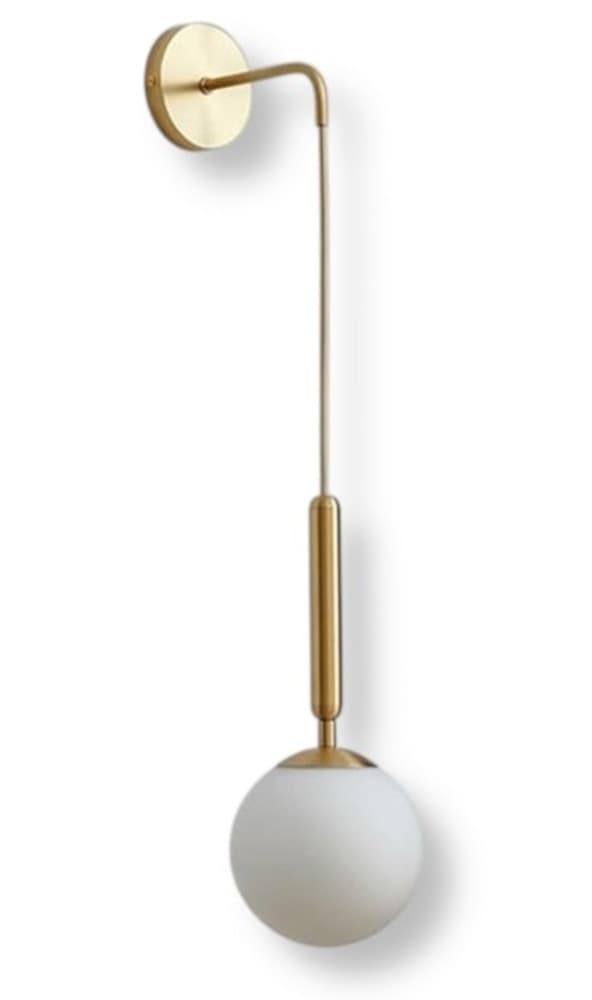 APPLIQUE LAMPADA A PARETE PENDENTE STILE CONTEMPORANEO CON ATTACCO G9 BRONZO INTERNO AQ56 - 7