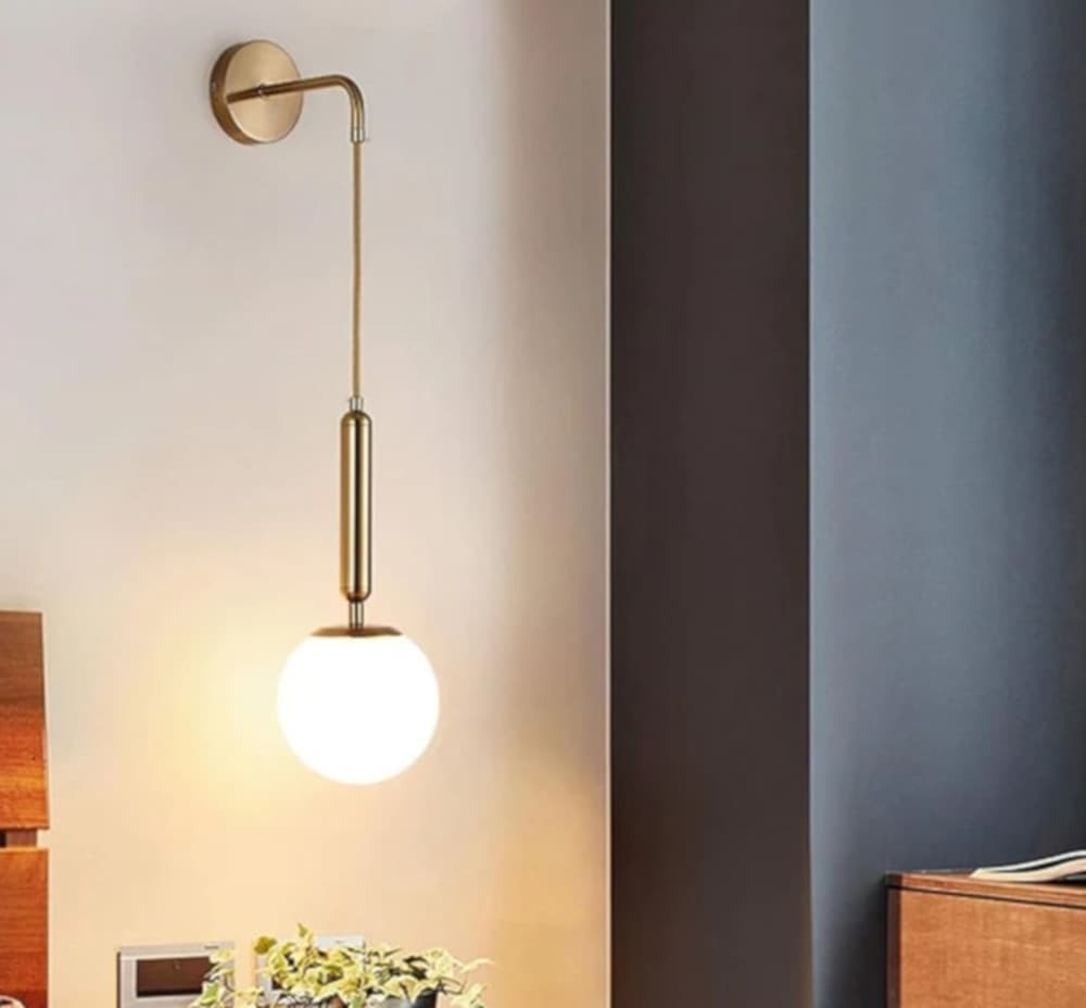 APPLIQUE LAMPADA A PARETE PENDENTE STILE CONTEMPORANEO CON ATTACCO G9 BRONZO INTERNO AQ56 - 8
