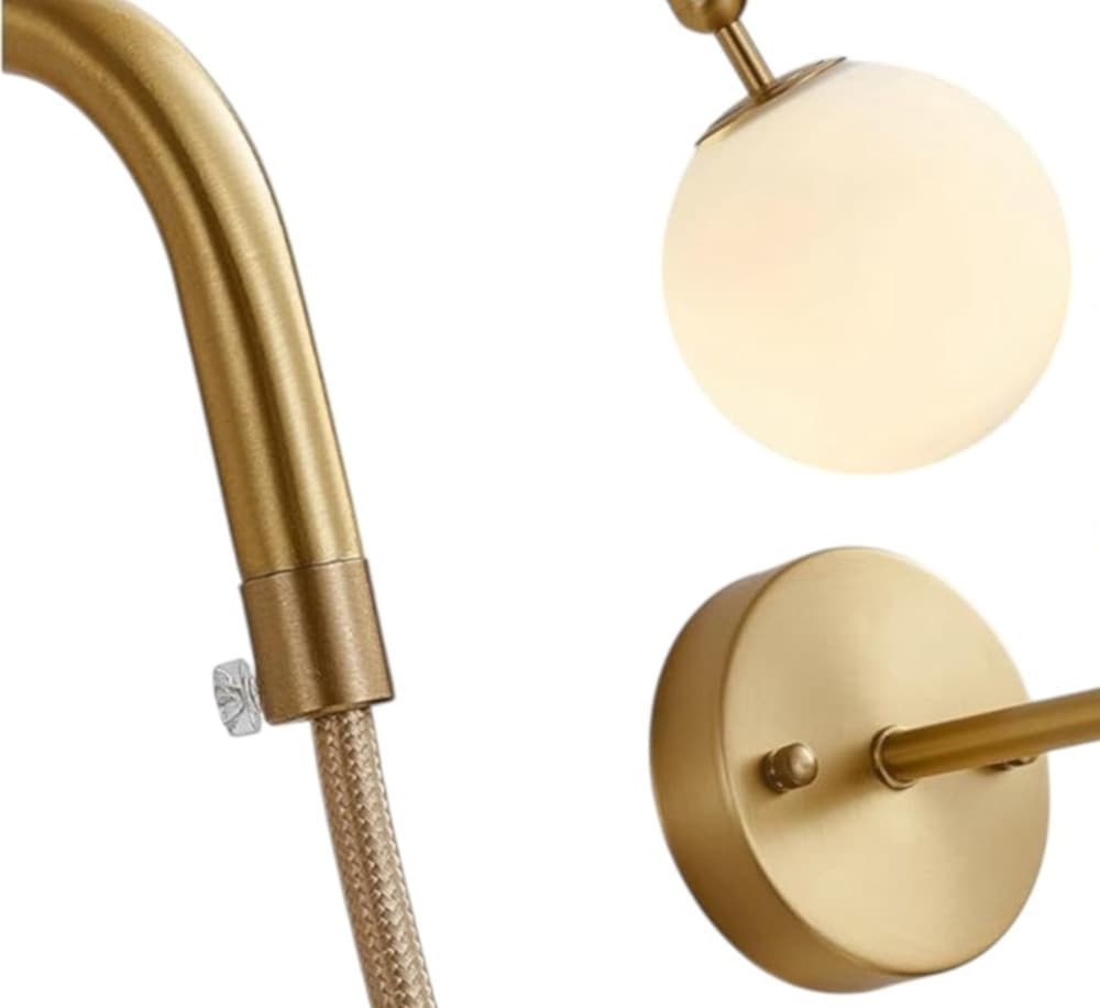 APPLIQUE LAMPADA A PARETE PENDENTE STILE CONTEMPORANEO CON ATTACCO G9 BRONZO INTERNO AQ56 - 10