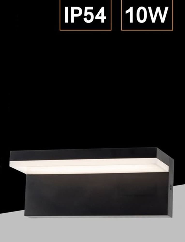 APPLIQUE A LED 10 WATT LAMPADA DA PARETE PER BALCONI GIARDINO IP54 CCT SWITCH B82-3C - 11