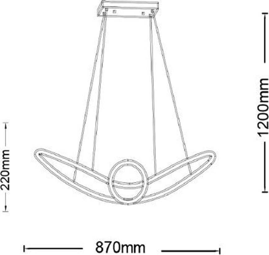 LAMPADARIO LED MODERNO FORMA FIOCCO 38 WATT TECNOLOGIA CCT 3 TEMPERATURE DI LUCE A07-3C - 14