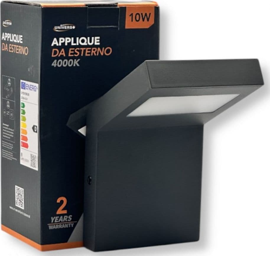 LAMPADA APPLIQUE LED DA GIARDINO 10W IP54 LAMPIONE BOLLARD DA MURO LUCE 4000K 954WA-H160 - 11