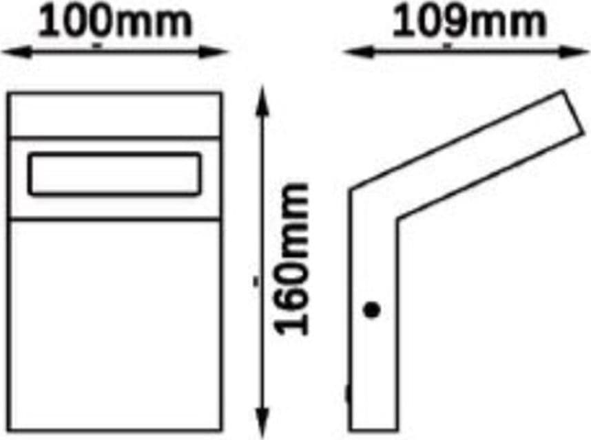 LAMPADA APPLIQUE LED DA GIARDINO 10W IP54 LAMPIONE BOLLARD DA MURO LUCE 4000K 954WA-H160 - 12