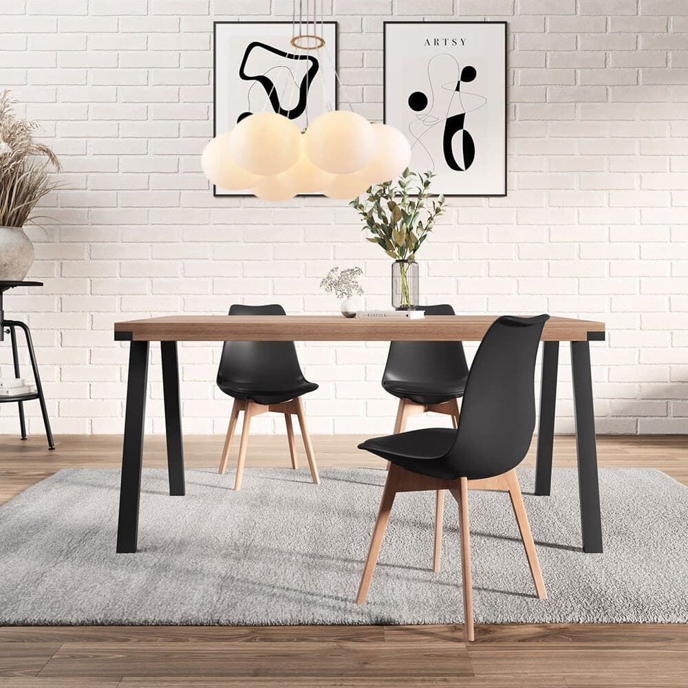 LAMPADARIO A SOSPENSIONE BRONZO LAMPADA MINIMAL DA SOFFITTO CON 7 SFERE ATTACCO G9 LP-84-7 - 6