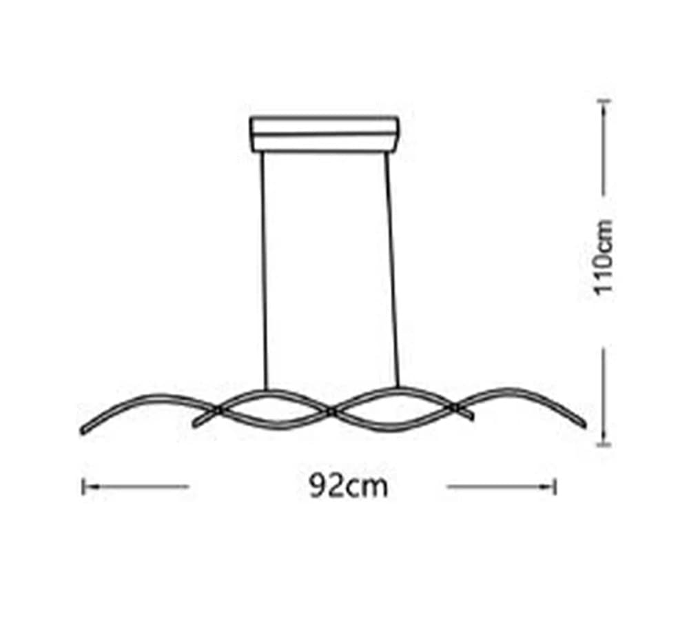 LAMPADARIO LED A SOSPENSIONE MODERNO LAMPADA TWIST 26W CCT LUCE VARIABILE 3000K-6500K A43-3C - 8