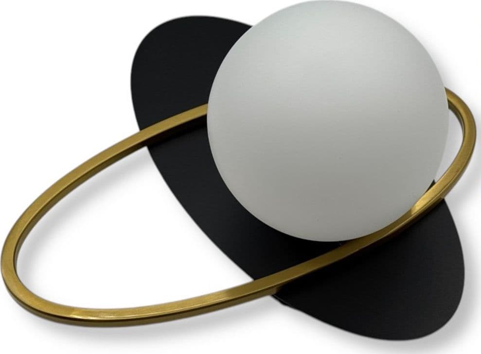 APPLIQUE LAMPADA DA INTERNO A PARETE IN STILE CONTEMPORANEO CON ATTACCO G9 NERO ORO AQ58 - 7
