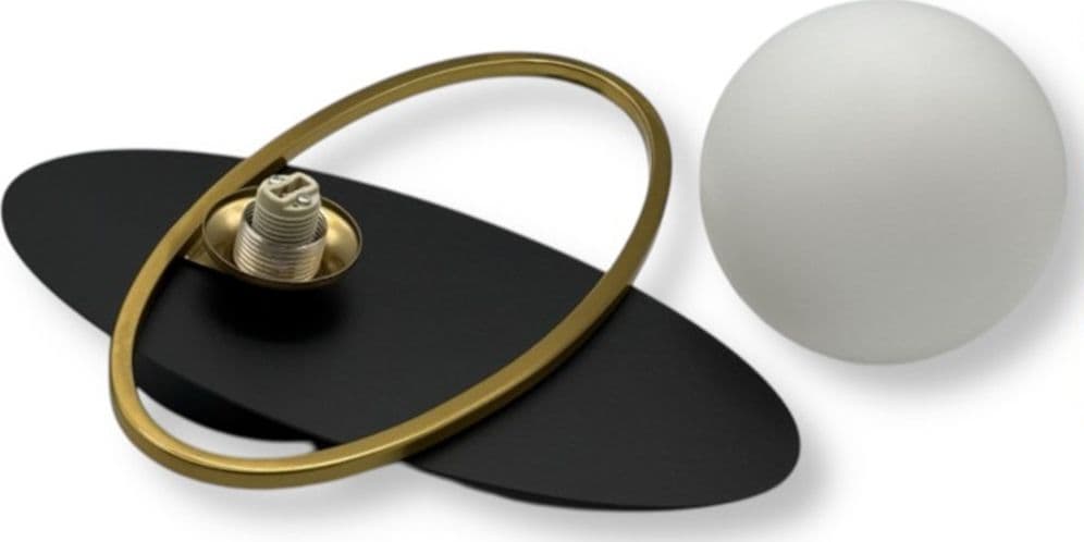 APPLIQUE LAMPADA DA INTERNO A PARETE IN STILE CONTEMPORANEO CON ATTACCO G9 NERO ORO AQ58 - 8