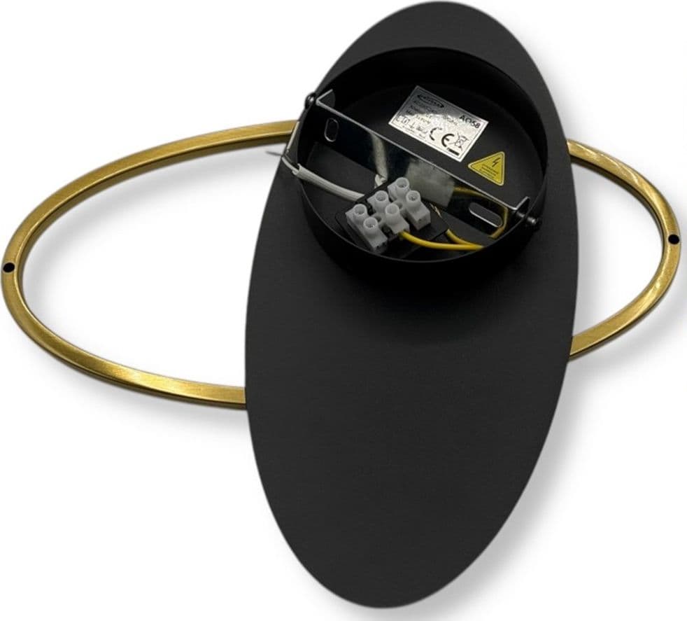 APPLIQUE LAMPADA DA INTERNO A PARETE IN STILE CONTEMPORANEO CON ATTACCO G9 NERO ORO AQ58 - 9