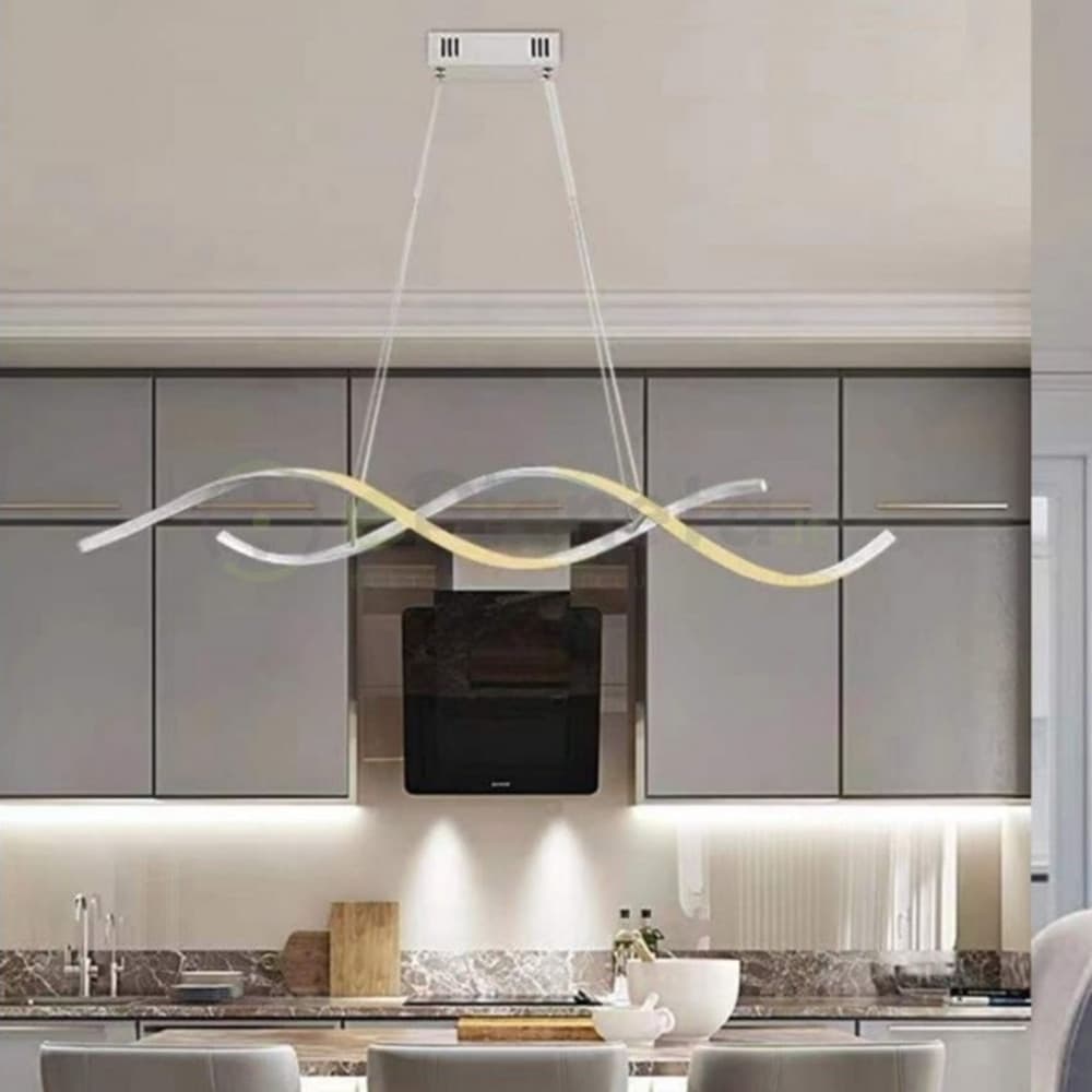 LAMPADA LED A SOSPENSIONE MODERNO ONDE INTRECCIATE 28W 2240LM CCT LUCE VARIABILE B56-3C - 3
