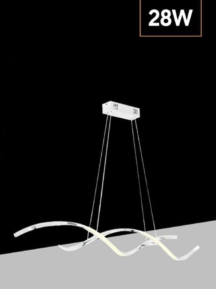 LAMPADA LED A SOSPENSIONE MODERNO ONDE INTRECCIATE 28W 2240LM CCT LUCE VARIABILE B56-3C - 4