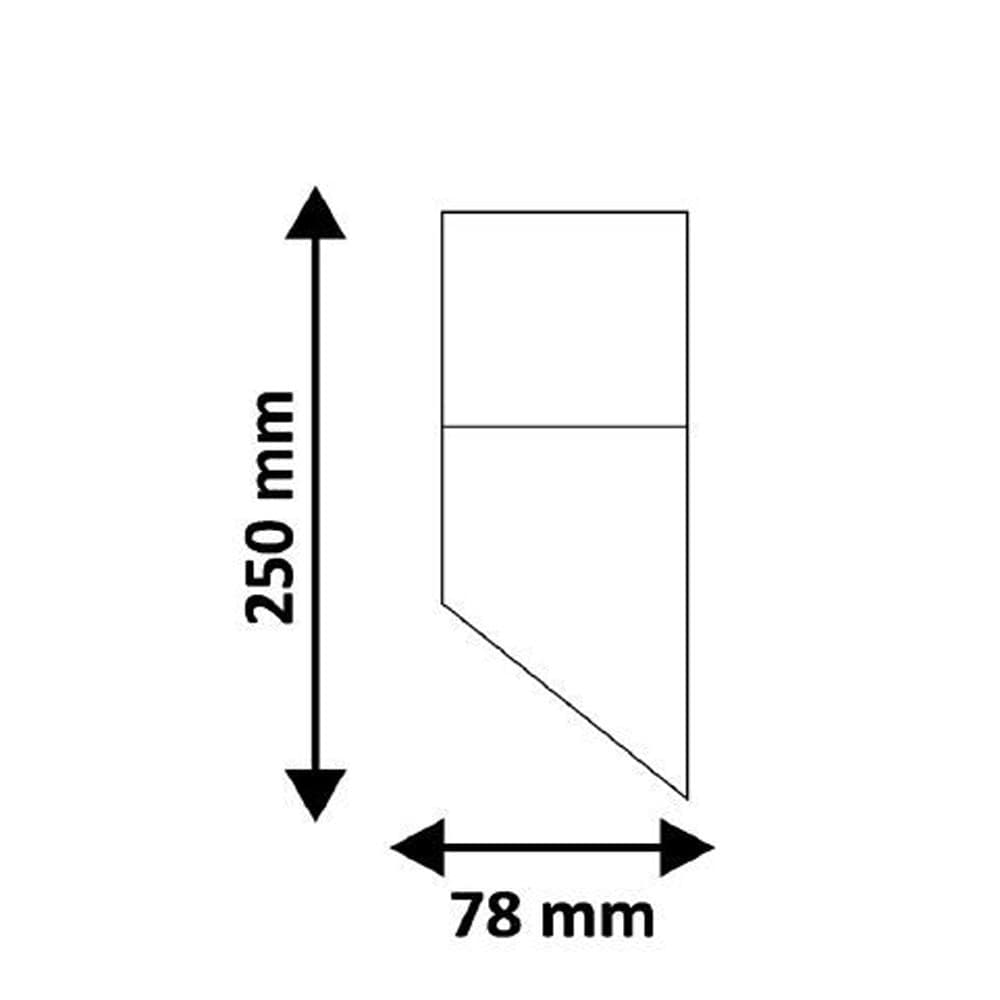 APPLIQUE MURO OBLIQUE PER ESTERNO E27 IN ALLUMINIO RUGGINE BALCONE TERRAZZO IP44 B250-C - 6