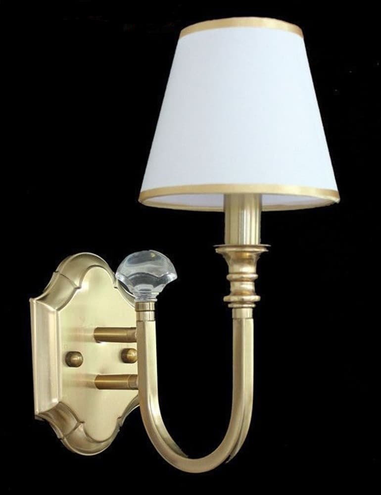 APPLIQUE DA PARETE LAMPADA MURO CON PARALUME ATTACCO E14 STILE CLASSICO ELEGANTE E40 - 2