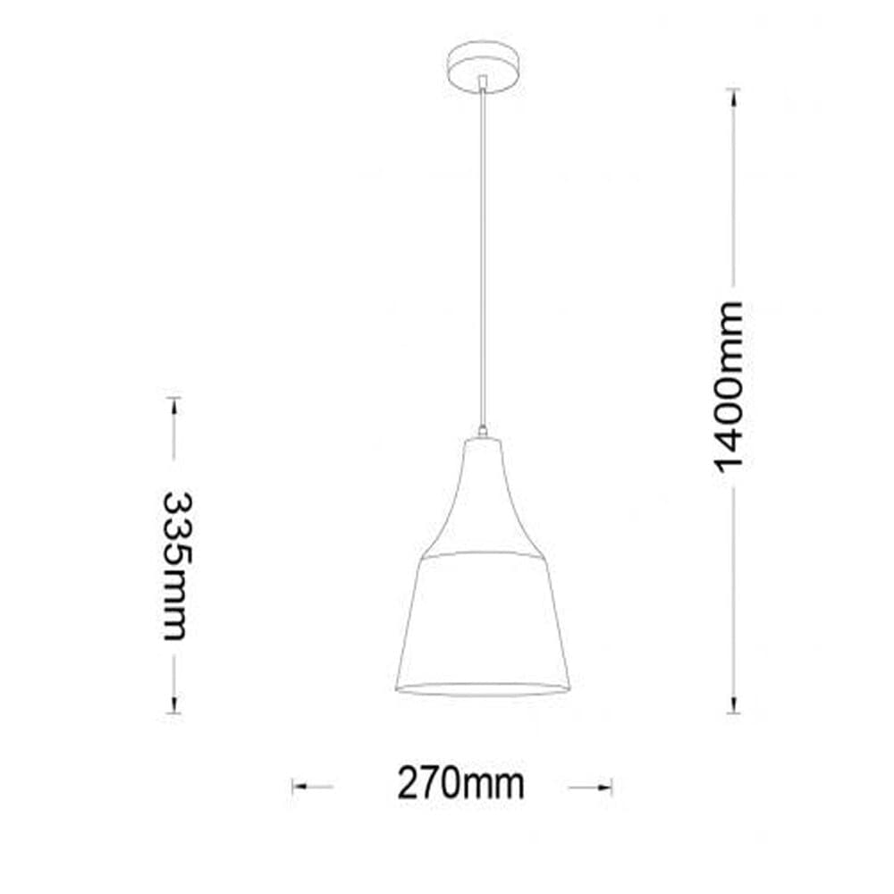 LAMPADARIO A SOSPENSIONE DA SOFFITTO MODERNO CON PARALUME A CUPOLA CON ATTACCO E27 B46 - 12