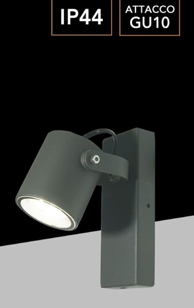 APPLIQUE PARETE ORIENTABILE PER ESTERNO ATTACCO GU10 LAMPADA DA MURO IP44 539WA-B172 - 8