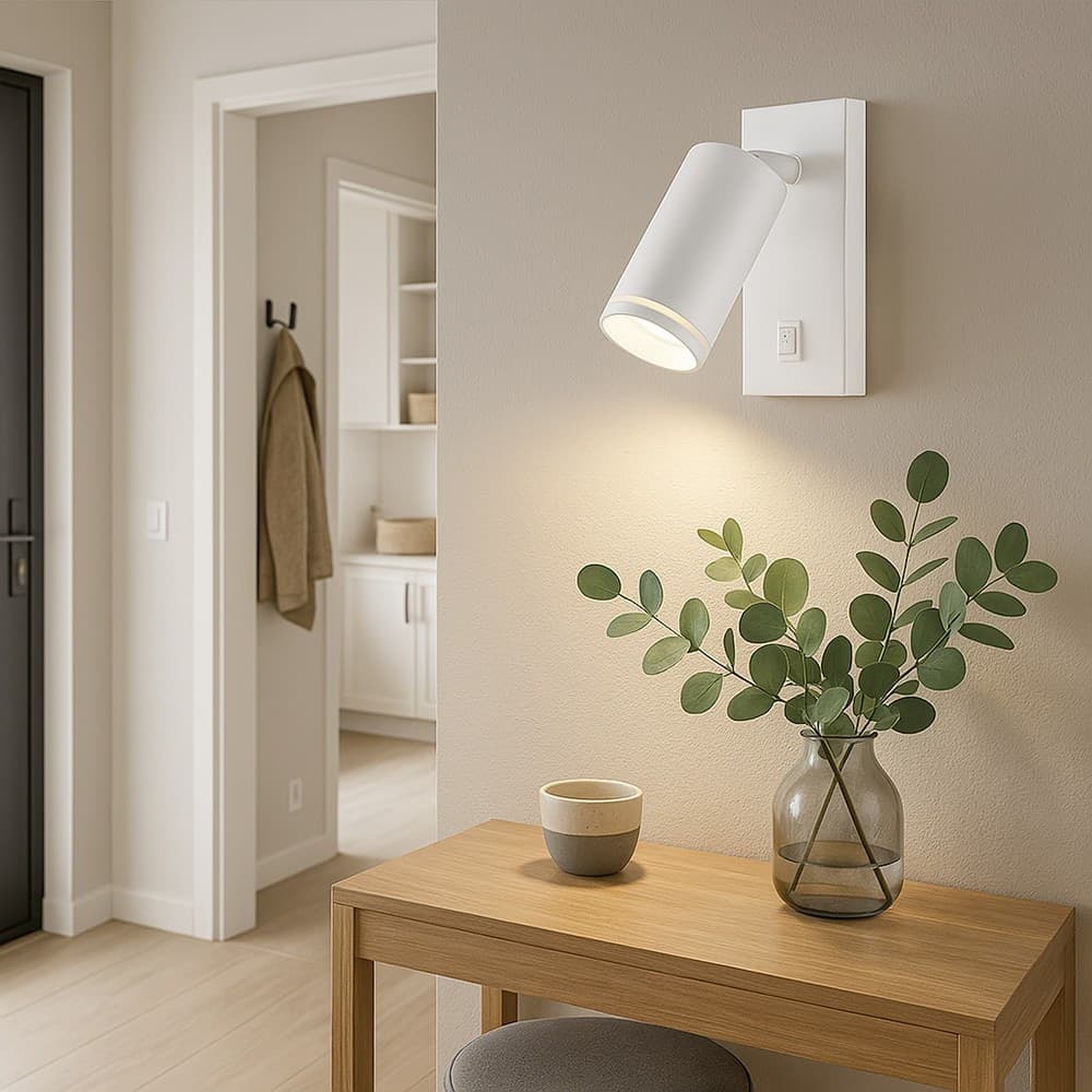 APPLIQUE DA MURO ORIENTABILE CON INTERRUTTORE ON/OFF CON ATTACCO GU10 IN ALLUMINIO MR-02 - 5