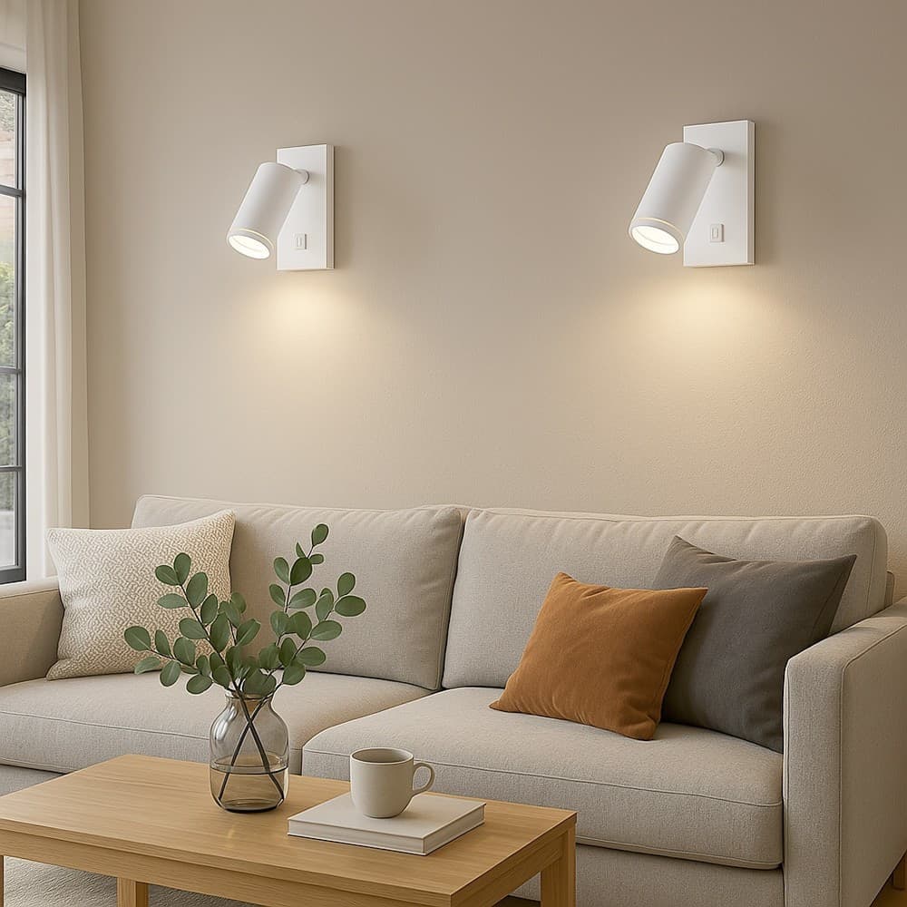 APPLIQUE DA MURO ORIENTABILE CON INTERRUTTORE ON/OFF CON ATTACCO GU10 IN ALLUMINIO MR-02 - 6