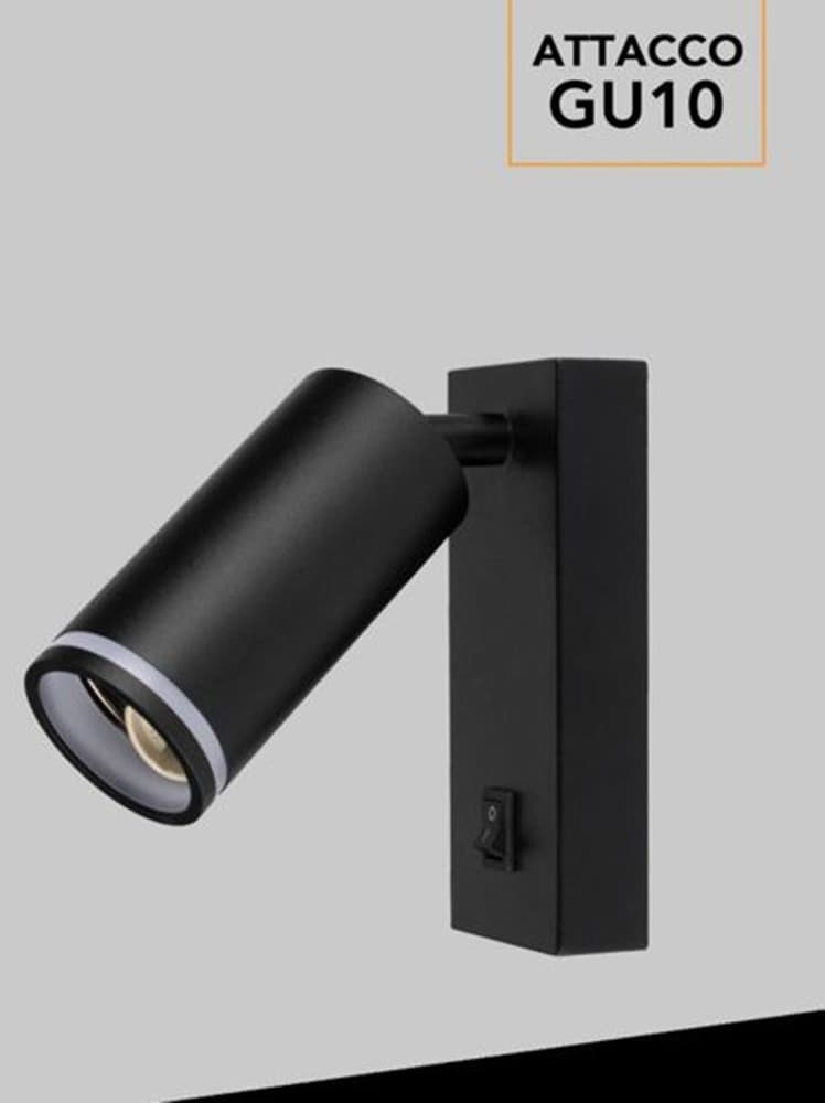 APPLIQUE DA MURO ORIENTABILE CON INTERRUTTORE ON/OFF CON ATTACCO GU10 IN ALLUMINIO MR-02 - 9