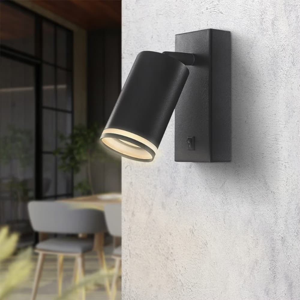 APPLIQUE DA MURO ORIENTABILE CON INTERRUTTORE ON/OFF CON ATTACCO GU10 IN ALLUMINIO MR-02 - 10