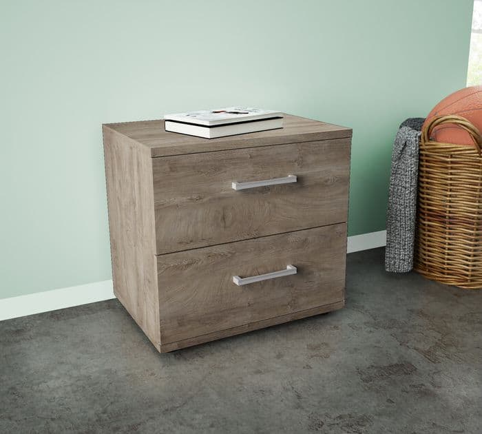 Kit Comodino 2 Cassetti 48 x 36 x 41 cm Rovere K105 – Idroweb