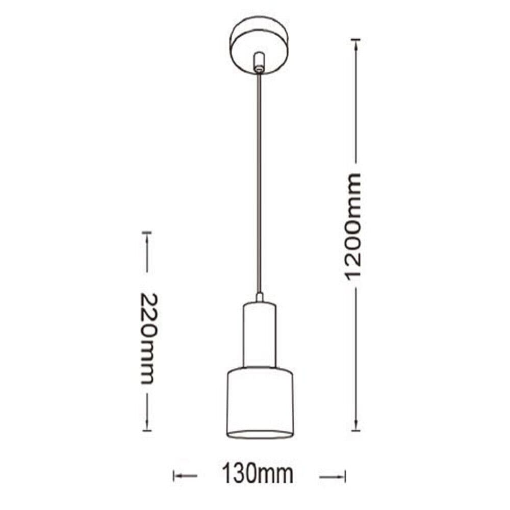 LAMPADARIO A SOSPENSIONE SOFFITTO E27 LAMPADA PENDENTE MINIMAL PER CUCINA ISOLA SNACK A22 - 16