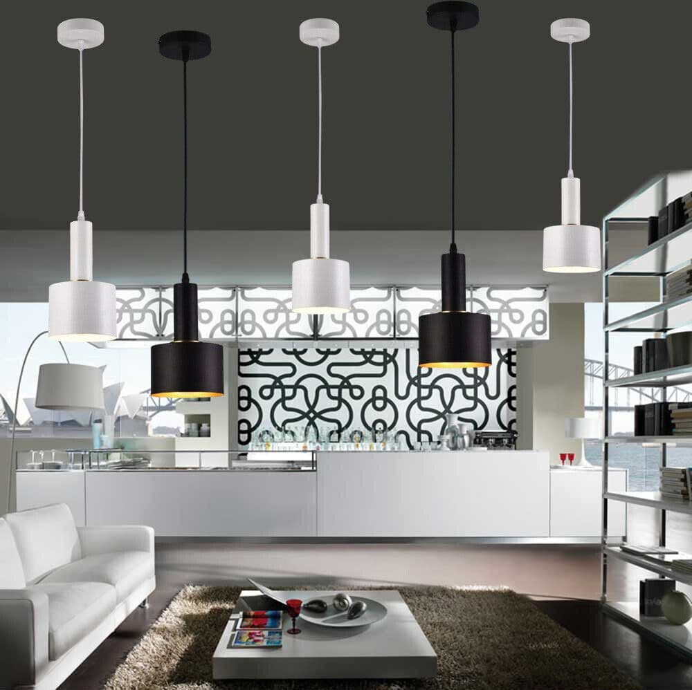 LAMPADARIO A SOSPENSIONE SOFFITTO E27 LAMPADA PENDENTE MINIMAL PER CUCINA ISOLA SNACK A22 - 15