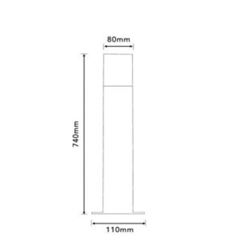 LAMPIONE DA GIARDINO MODERNO 74 CM ILLUMINAZIONE PER ESTERNO CON ATTACCO E27 IP44 740 - 16