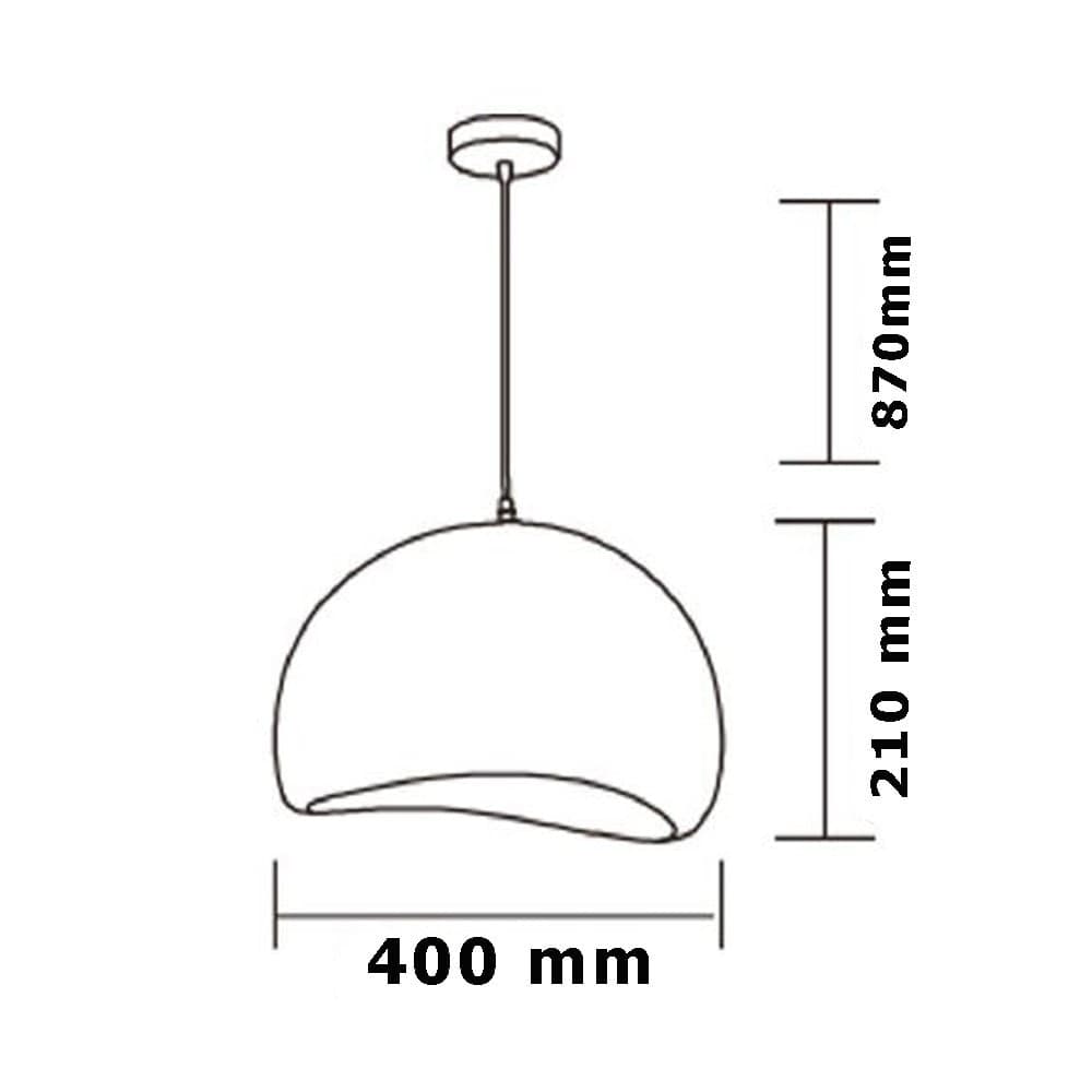 LAMPADARIO A SOSPENSIONE SOFFITTO EFFETTO PIETRA BIANCO Ø40/50/60CM ATTACCO E27 IP20 B16-B - 11