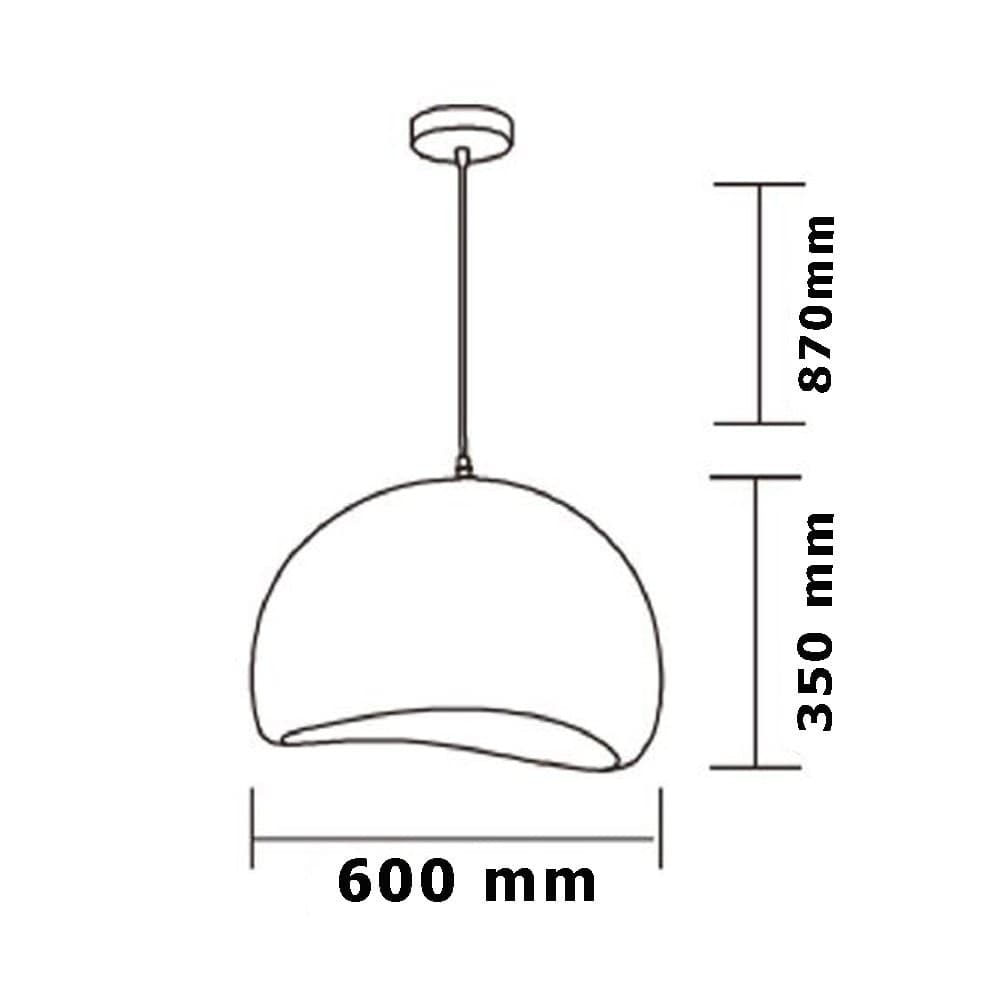 LAMPADARIO A SOSPENSIONE SOFFITTO EFFETTO PIETRA BIANCO Ø40/50/60CM ATTACCO E27 IP20 B16-B - 31