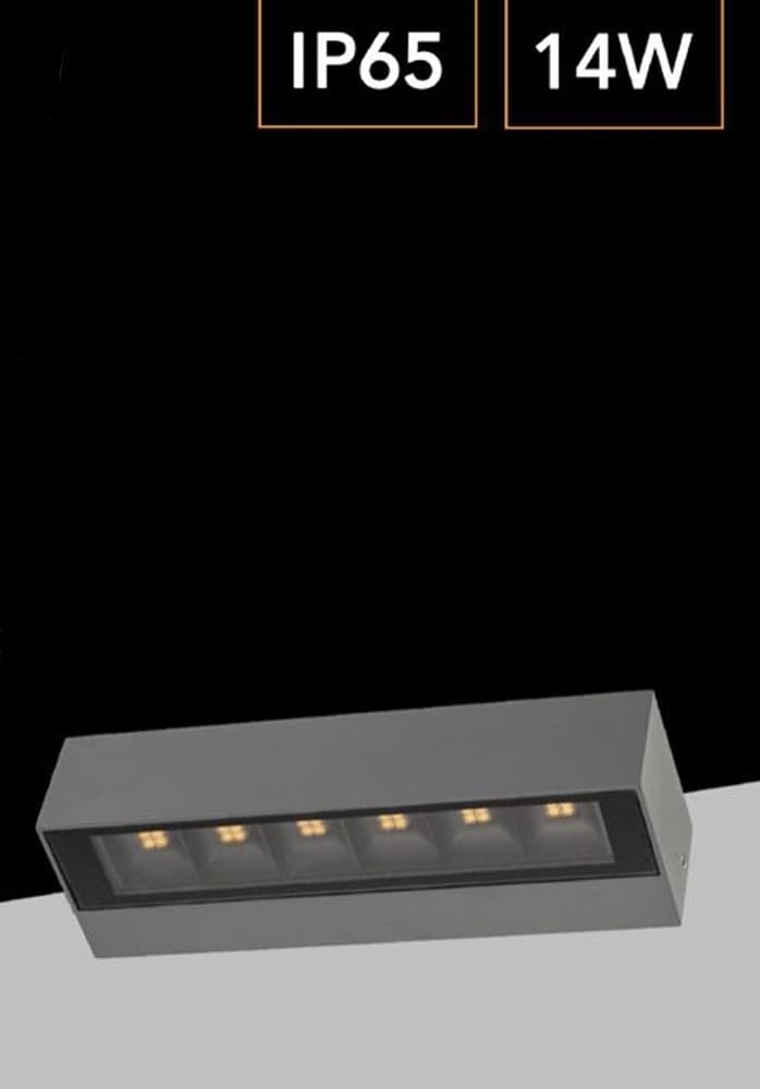 APPLIQUE LED DA ESTERNO A DOPPIA EMISSIONE 14 WATT CCT 3 TONALITÀ DI LUCE IP65 176-3C - 10