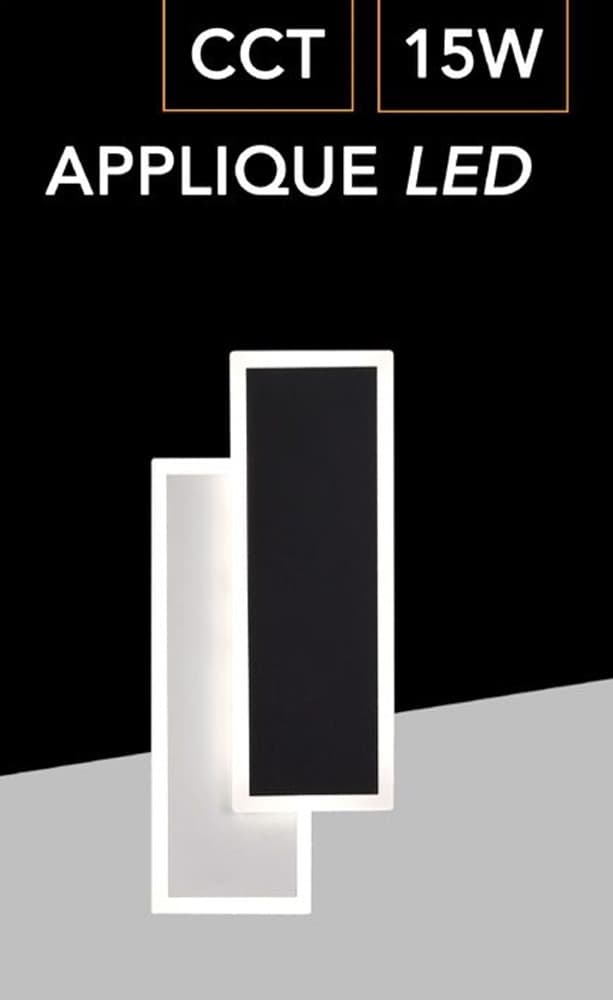 APPLIQUE A LED 15 WATT CON TECNOLOGIA CCT TRE COLORAZIONI DI LUCE CON SWITCH AQ16-3C - 6