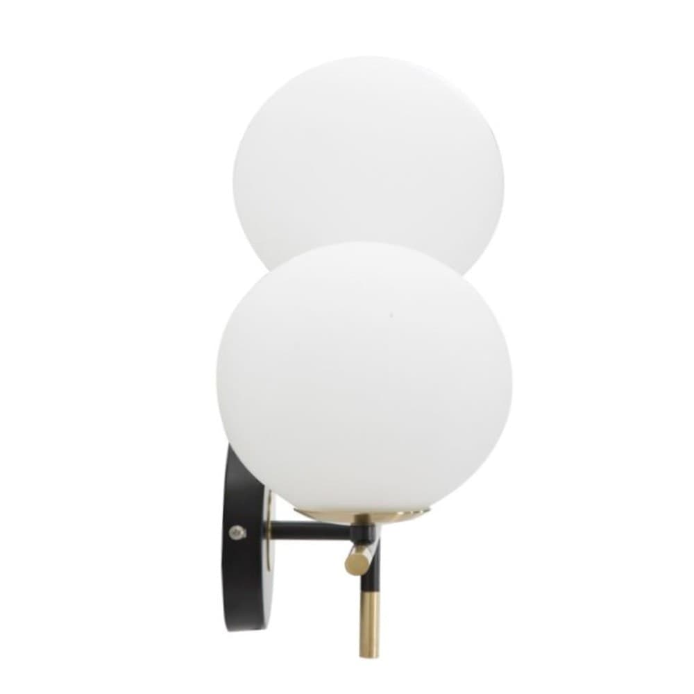 APPLIQUE A PARETE 2 SFERE ILLUMINAZIONE DECORATIVA CONTEMPORANEO CON 2 ATTACCHI G9 AQ59 - 8