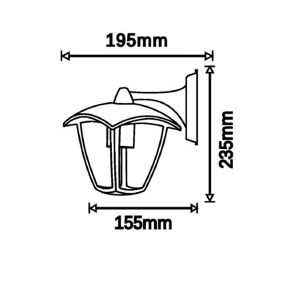 APPLIQUE LANTERNA DA PARETE PER GIARDINO FACCIATE LAMPADA DA MURO E27 IP44 819WB-B232 - 14