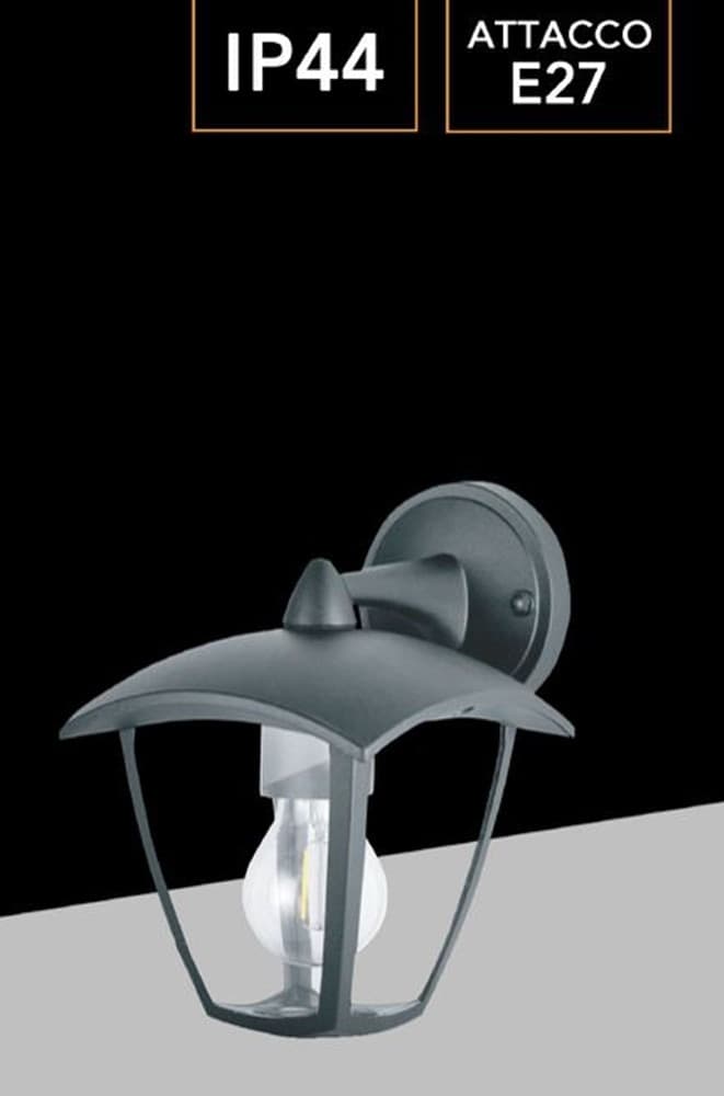 APPLIQUE LANTERNA DA PARETE PER GIARDINO FACCIATE LAMPADA DA MURO E27 IP44 819WB-B232 - 9