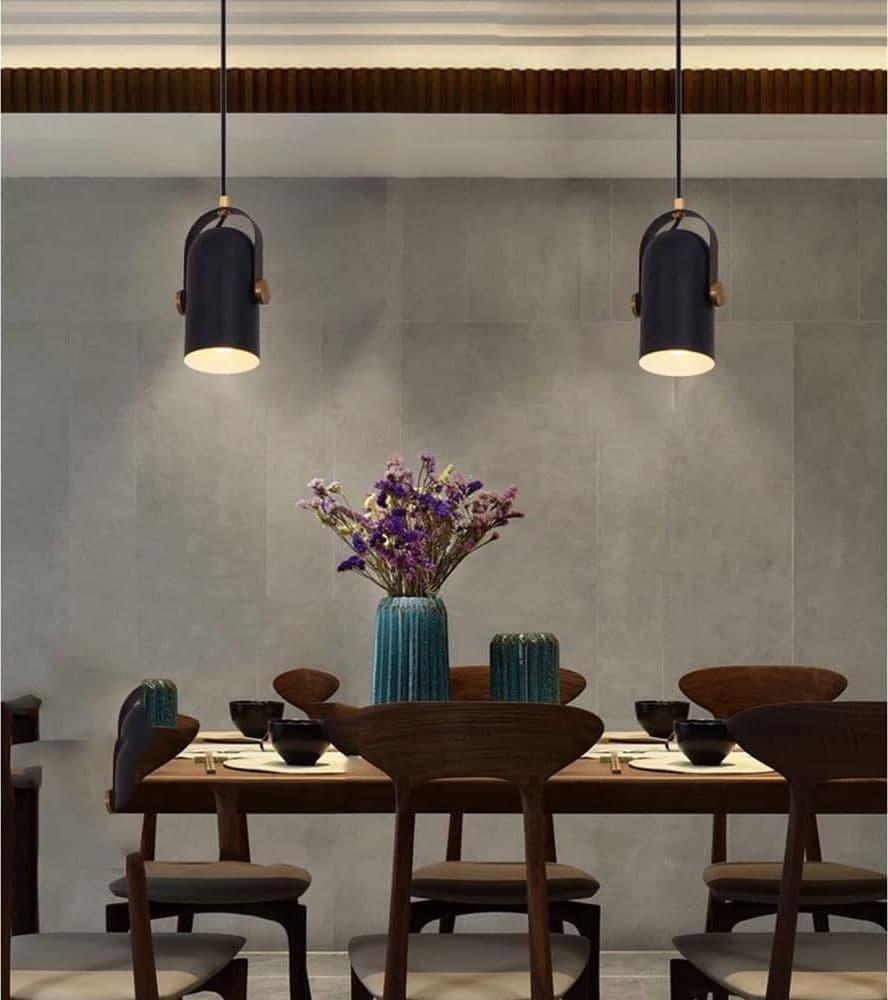 LAMPADARIO A SOSPENSIONE DA SOFFITTO DESIGN CON PARALUME ORIENTABILE ATTACCO E27 IP20 A21 - 13