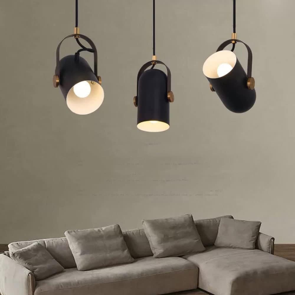 LAMPADARIO A SOSPENSIONE DA SOFFITTO DESIGN CON PARALUME ORIENTABILE ATTACCO E27 IP20 A21 - 14