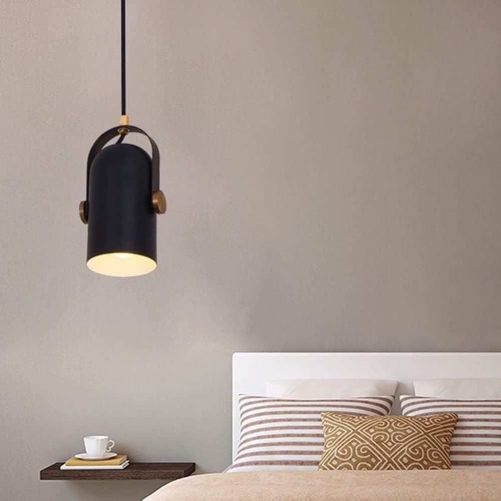 LAMPADARIO A SOSPENSIONE DA SOFFITTO DESIGN CON PARALUME ORIENTABILE ATTACCO E27 IP20 A21 - 15