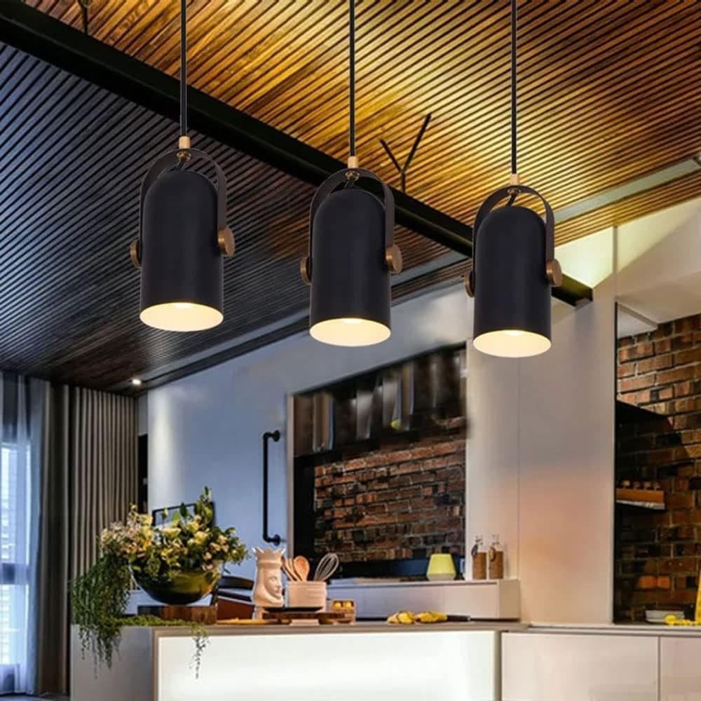 LAMPADARIO A SOSPENSIONE DA SOFFITTO DESIGN CON PARALUME ORIENTABILE ATTACCO E27 IP20 A21 - 18