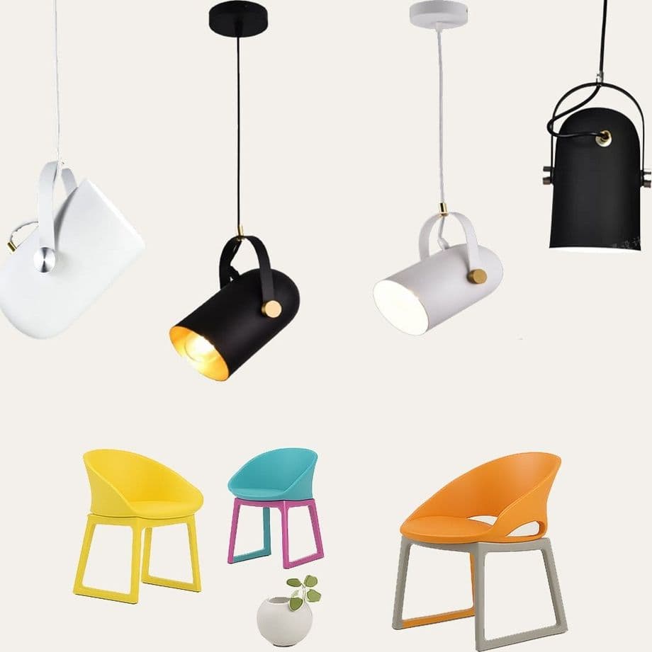 LAMPADARIO A SOSPENSIONE DA SOFFITTO DESIGN CON PARALUME ORIENTABILE ATTACCO E27 IP20 A21 - 20