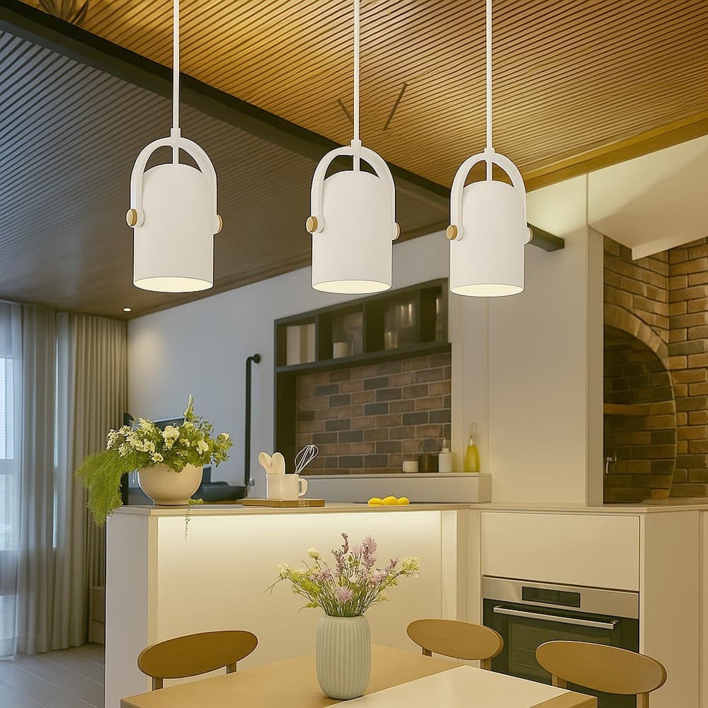 LAMPADARIO A SOSPENSIONE DA SOFFITTO DESIGN CON PARALUME ORIENTABILE ATTACCO E27 IP20 A21 - 10