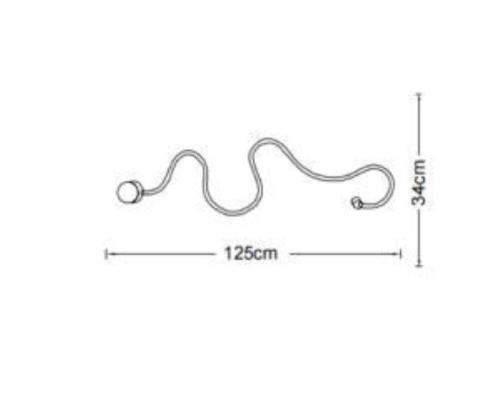 APPLIQUE DA MURO LED 28W DESIGN A SERPENTE BIANCO TONALITÀ LUCE 3IN1 2240LM E69-B3C - 12